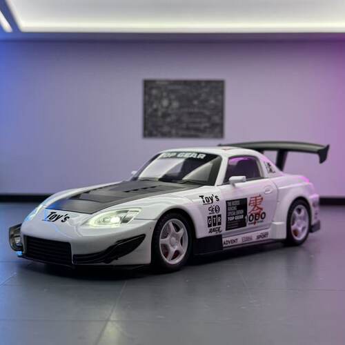 嘉业车模1比22本钿S2000合金跑车模型摆件声光儿童玩具车闪光