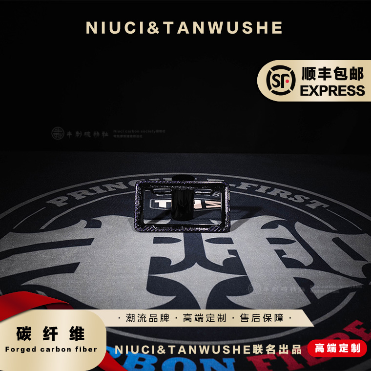 小牛九号电动车春风贝纳力凯越摩托通用改装紫丝碳纤维牌照架
