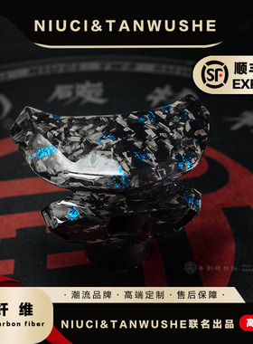 小牛电动车九号E200P电瓶车FC155改装锻造蓝箔碳纤维风挡挡风板