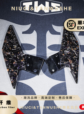 三阳XS150T-10A DGR二代原厂改装碎碳紫丝金箔碳纤维定凤翼