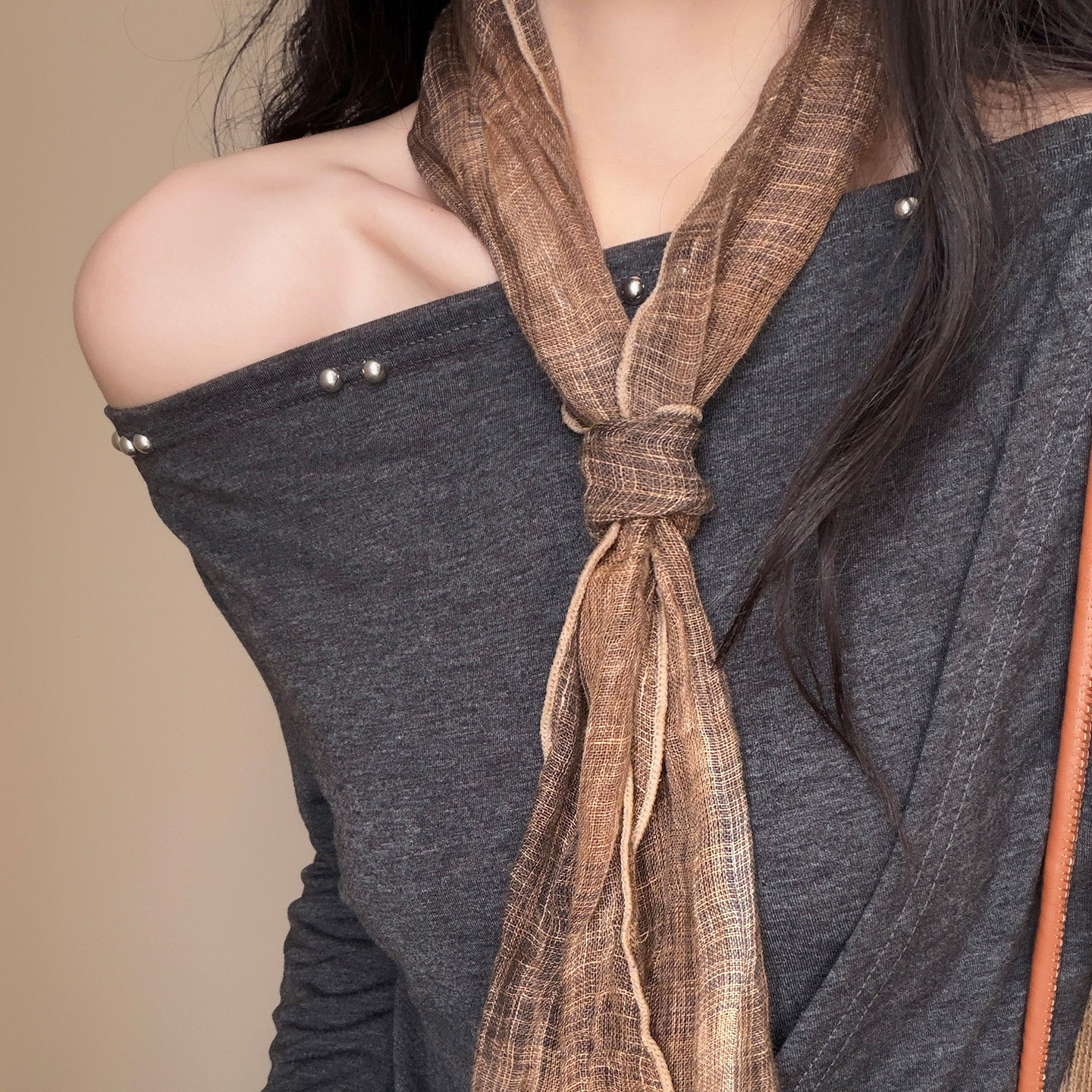 民族风复古棉麻长条丝巾女士2026新款系脖高级感时尚搭配颈饰腰饰