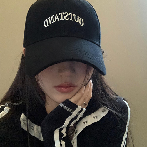 黑色棒球帽女宽帽檐加大加深百搭