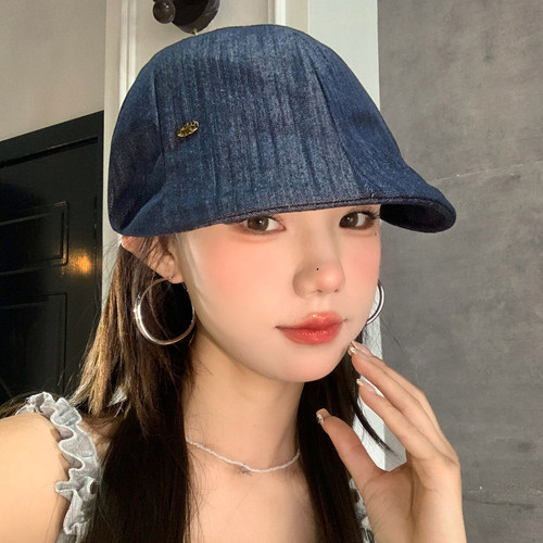 新款时尚复古贝雷前进帽女夏薄款