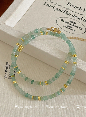 韩系小清新串珠项链配饰女2025