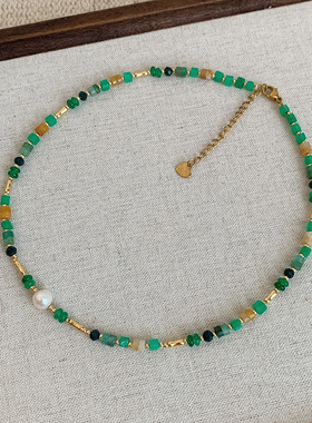 绿松石串珠项链女高级感轻奢小众