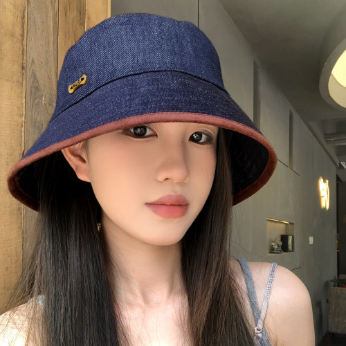素颜日系复古牛仔渔夫帽女2026秋