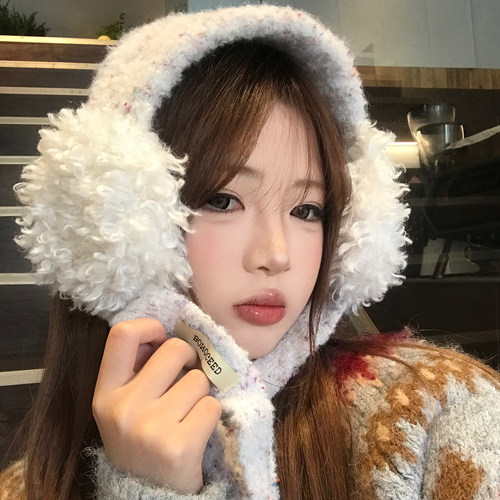 可爱韩系氛围感毛绒耳罩女秋冬季