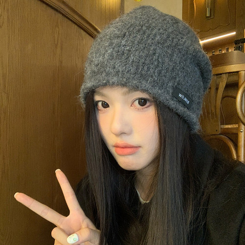 韩系高级感毛绒冷帽女2026年秋冬