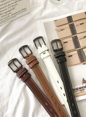 女士皮带简约百搭韩国复古细装饰韩版休闲腰带潮人个性牛仔裤带男