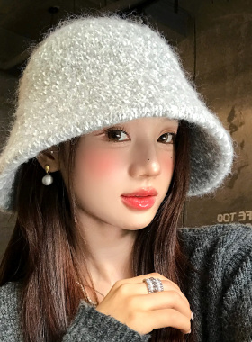 秋冬季毛绒针织渔夫帽女款2026