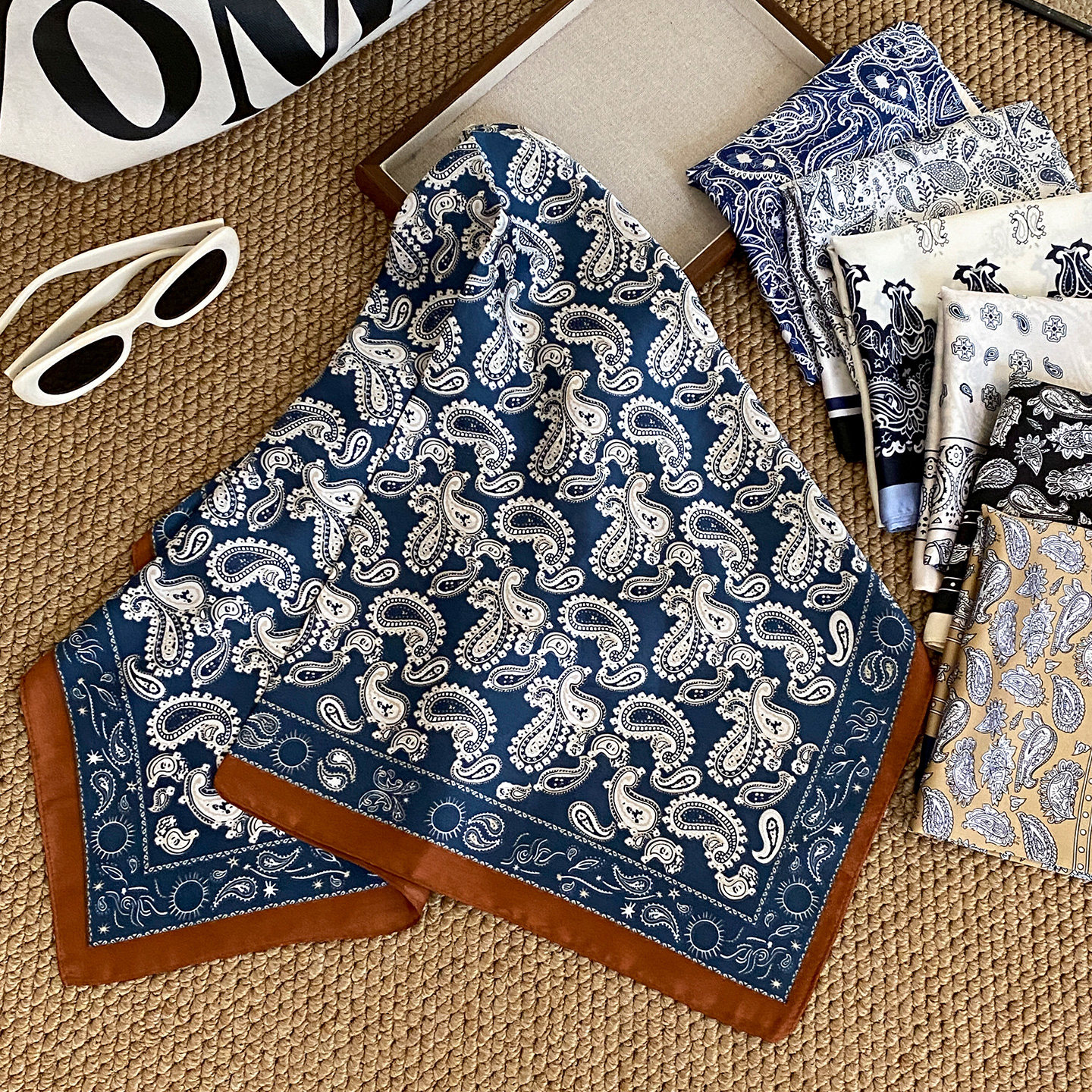 美式复古腰花果头巾女辣妹风时髦街头拍照系脖丝巾抹胸多功能方巾,服饰配件/皮带/帽子/围巾,围巾/丝巾/披肩,淘宝优惠券,粉丝福利购,淘宝优惠卷