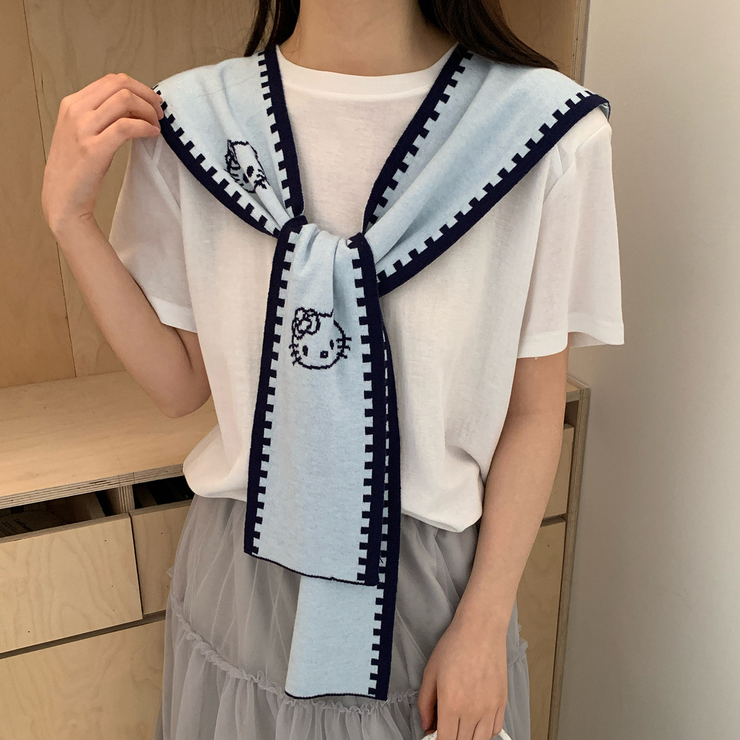 韩版可爱Kitty猫咪披肩围巾女生冬时尚装饰保暖护颈针织围脖坎肩,服饰配件/皮带/帽子/围巾,围巾/丝巾/披肩,淘宝优惠券,粉丝福利购,淘宝优惠卷