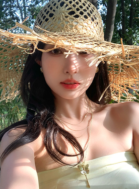 大帽檐拉菲草帽女春夏季新款度假