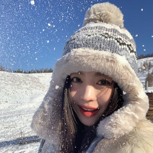 费尔岛加厚加绒雷锋帽子女冬季