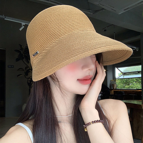 大帽檐草编复古马术帽女夏季薄款