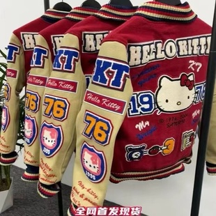 修身 HeloKT猫棒球服Cleanfit单品短款 立领vibe外套男 旧子出品