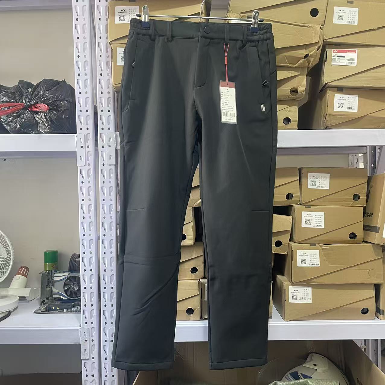 CARAVA喀尔沃男秋冬户外防雨加绒休闲软壳裤防风骑行裤4940925