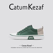 潮牌平底鞋 2026夏季 美国CatumKezaf帆布男鞋 男休闲板鞋 清新配色