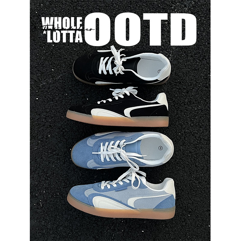 NewRockstarChoppa 小众休闲平底板鞋男潮秋冬百搭运动德训赛车鞋