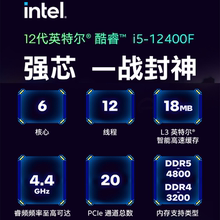 PC大佬 i5 12400F板u套装 主板CPU套装 配H610 B760主板 需插独显