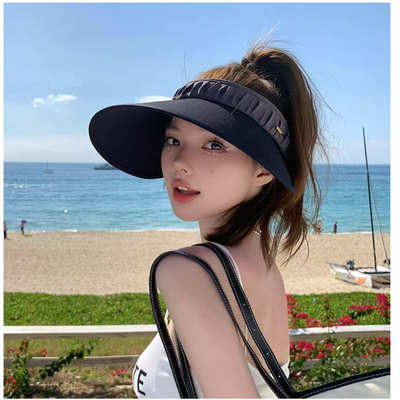 大帽檐户外空顶遮阳帽8481
