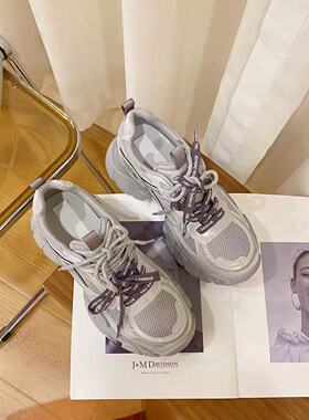 VK定制 韩版真皮时尚休闲运动鞋女