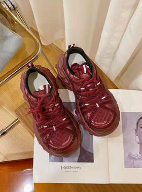 VK定制 韩版真皮时尚休闲运动鞋女186-2