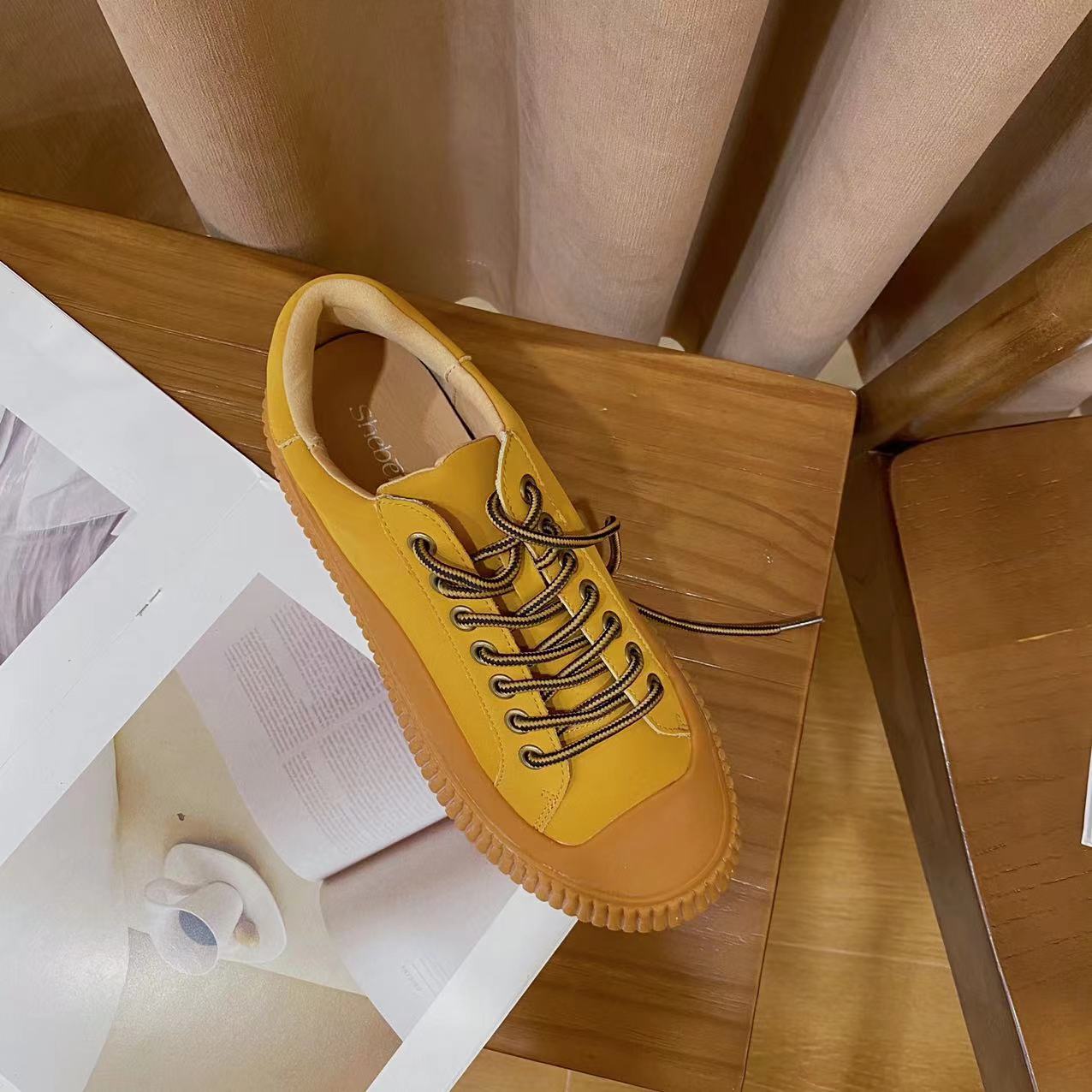 韩版真皮时尚休闲运动鞋女