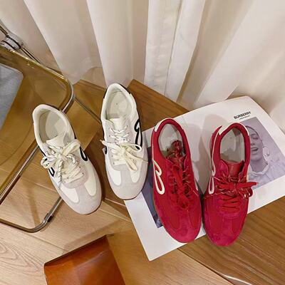 韩版真皮时尚休闲运动鞋女