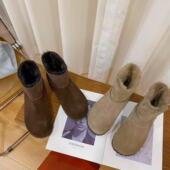 VK定制 短靴女59187 欧洲站高档头层牛皮粗跟时尚