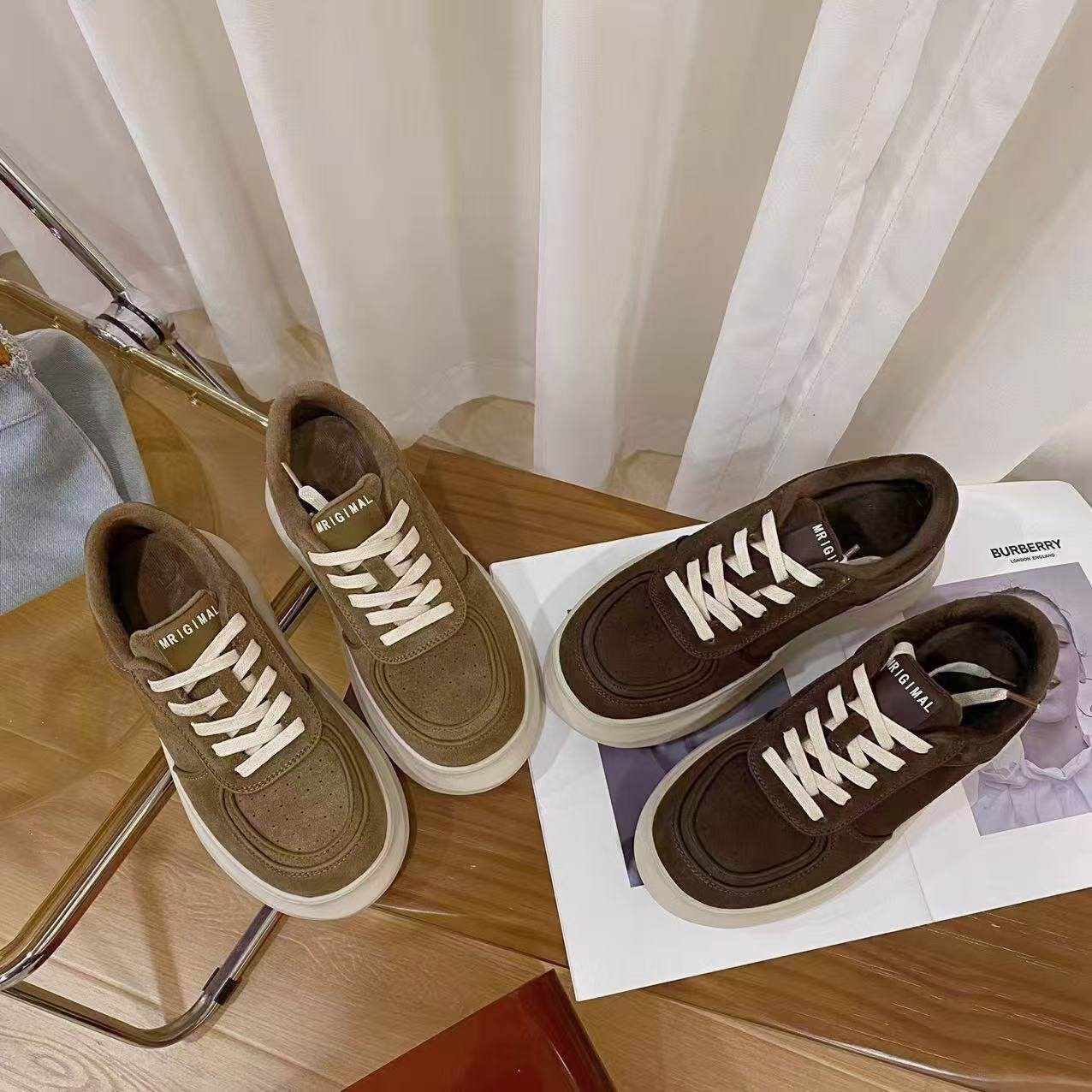 VK定制 韩版真皮时尚休闲运动鞋女6821-1R,女鞋,时尚休闲鞋,淘宝优惠券,粉丝福利购,淘宝优惠卷