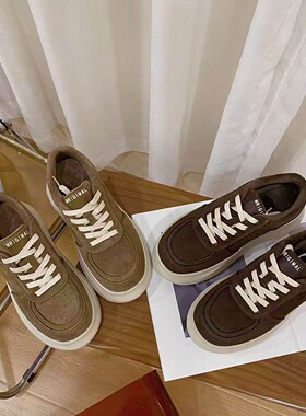 VK定制 韩版真皮时尚休闲运动鞋女6821-1R