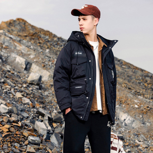 青少年羽绒服男大童加厚2025冬季新款初中生外套胖童90白鸭绒男生