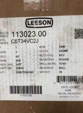 台州设备LEESON利森电机，型号113023  119469，