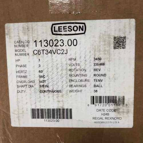 台州设备LEESON利森电机，型号113023  119469，