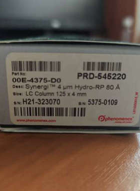 台州设备飞诺美液相色谱柱 Synergi TM 4um Hydr