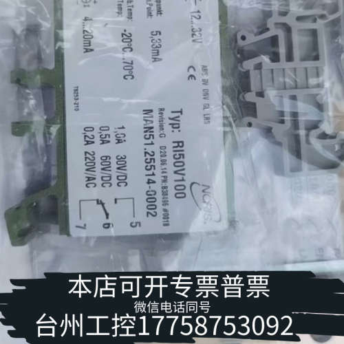 台州设备 NORIS  RI50V100 4-20ma 限值 开