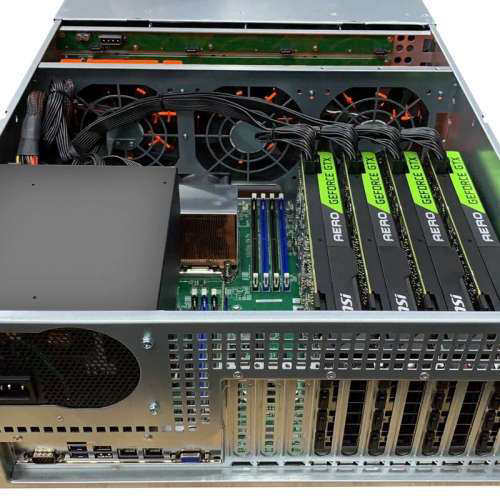 台州设备3080ti/3090四路GPU深度学习4U服务器，配置