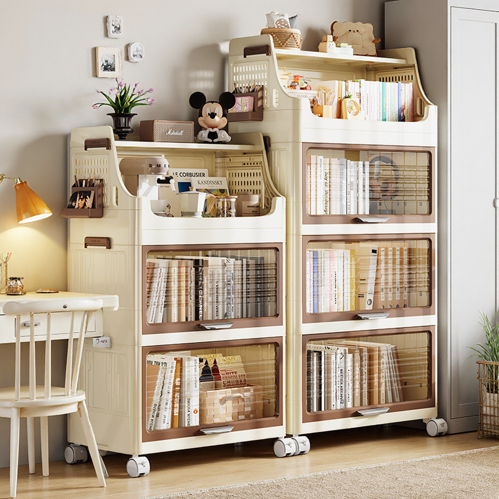 家用推车移动书架可折叠免安装柜