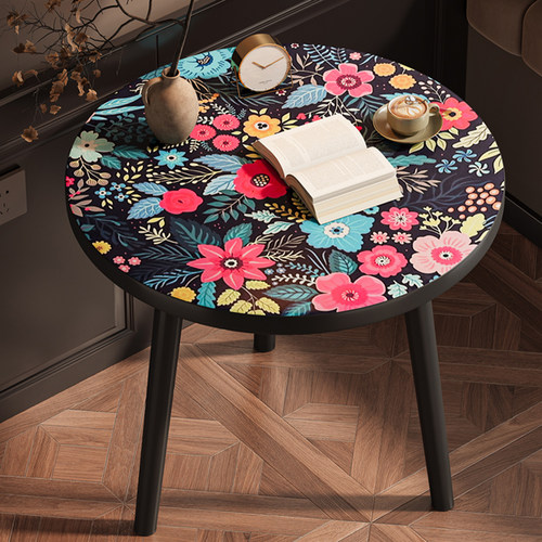 新款网红床边桌家用小圆桌卧室