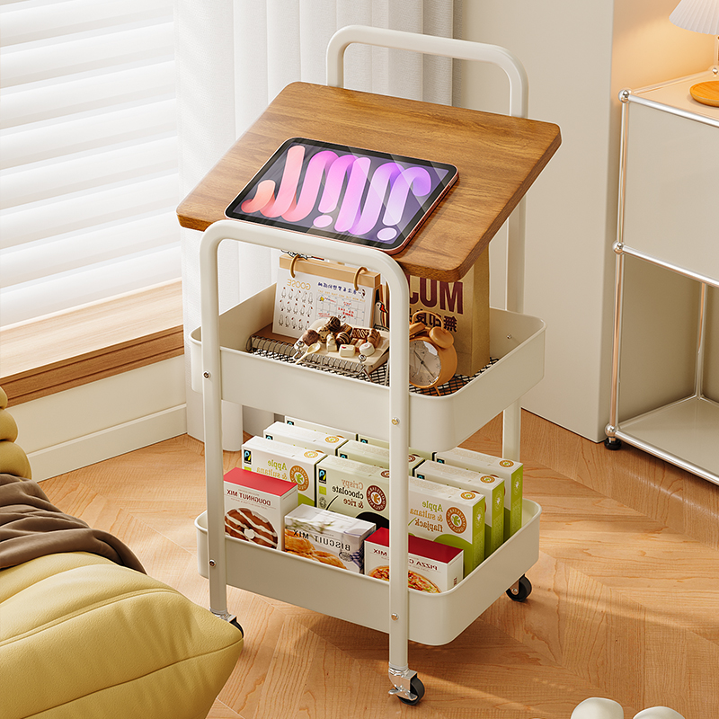 轻奢小推车置物架落地移动储物架