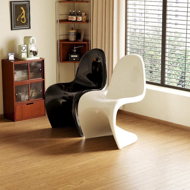 创意现代简约塑料靠背椅稳固结实