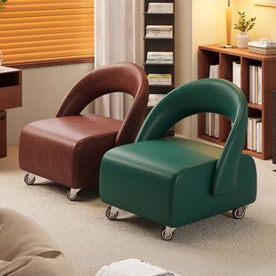 万向轮小凳子家用滑轮矮凳儿童板凳小椅子带轮移动客厅懒人沙发凳