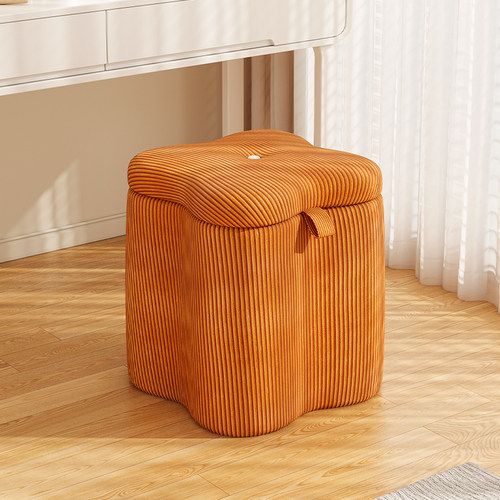 卧室梳妆椅四叶草家用灯芯绒舒适