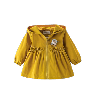 女童洋气外套春季新款儿童开衫周岁宝宝带帽时髦上衣婴儿春天衣服