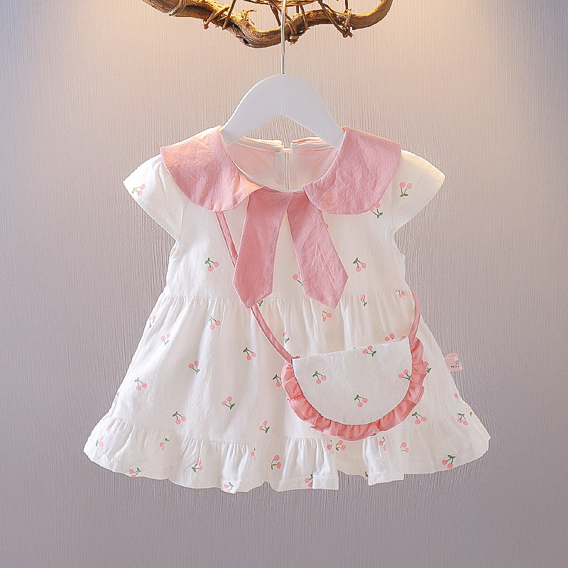 夏季新款女宝宝碎花裙1-2-3岁女童夏天小裙子婴儿短袖公主裙4新潮