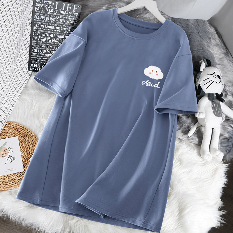 胖妹妹大码短袖t恤女2022年新款休闲女装中长款夏季上衣显瘦夏装|ruв категории Женская одежда, женской одежды - от Buy2taobao.com для оказания профессиональной услуги покупки агента Taobao