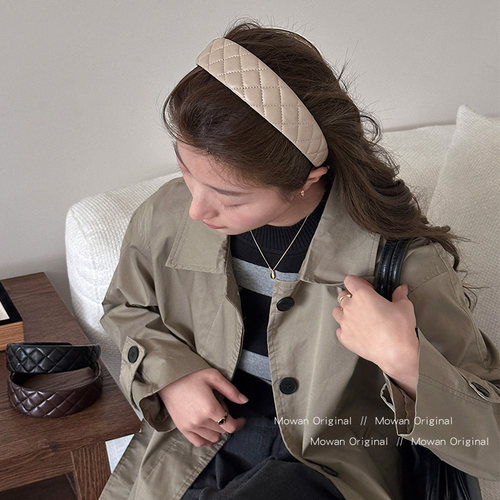 复古皮质网格高颅顶发箍