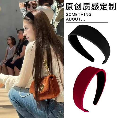 安可拉红色丝绒高颅顶发箍