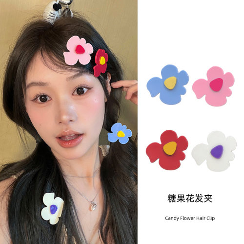 甜美可爱糖果花侧边发夹